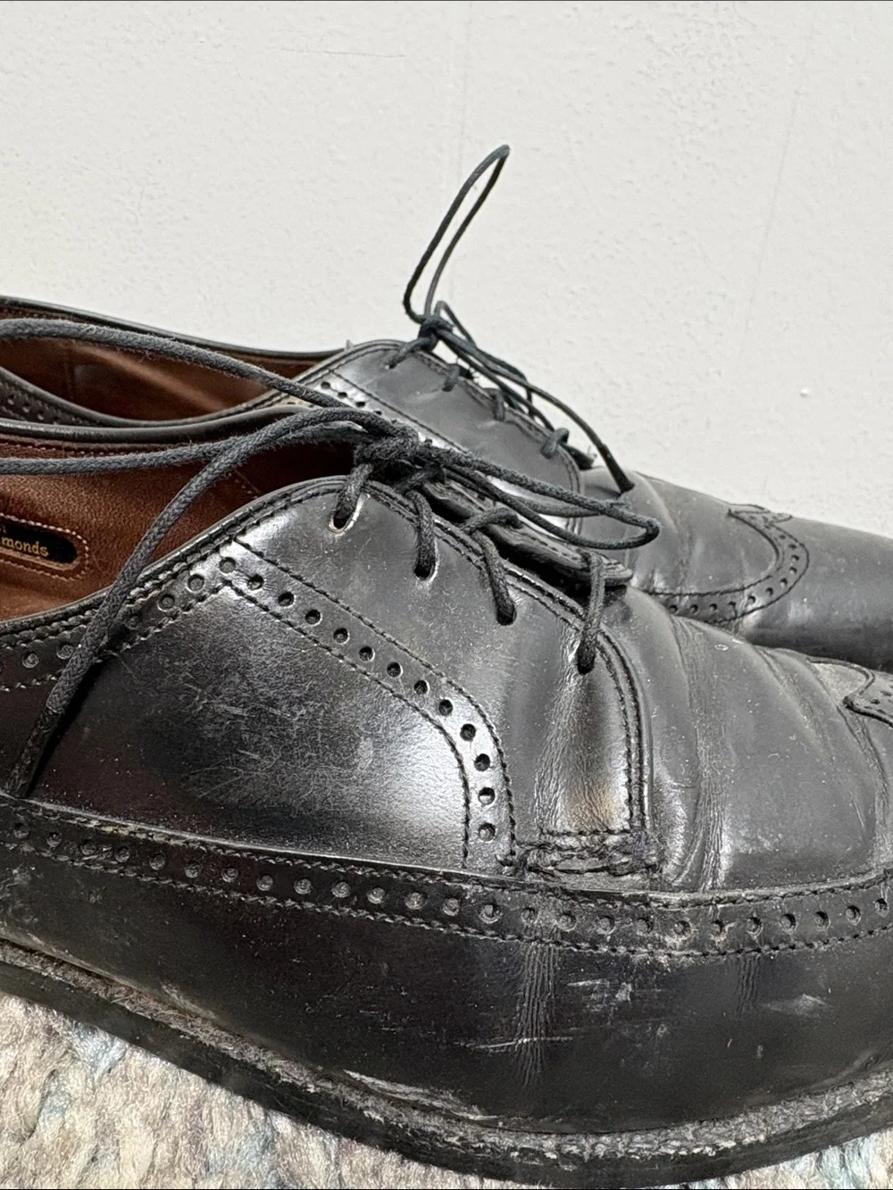 Allen Edmonds Shoes Mens 10 C Richmond Leather Oxford Wingtip Brogue Office